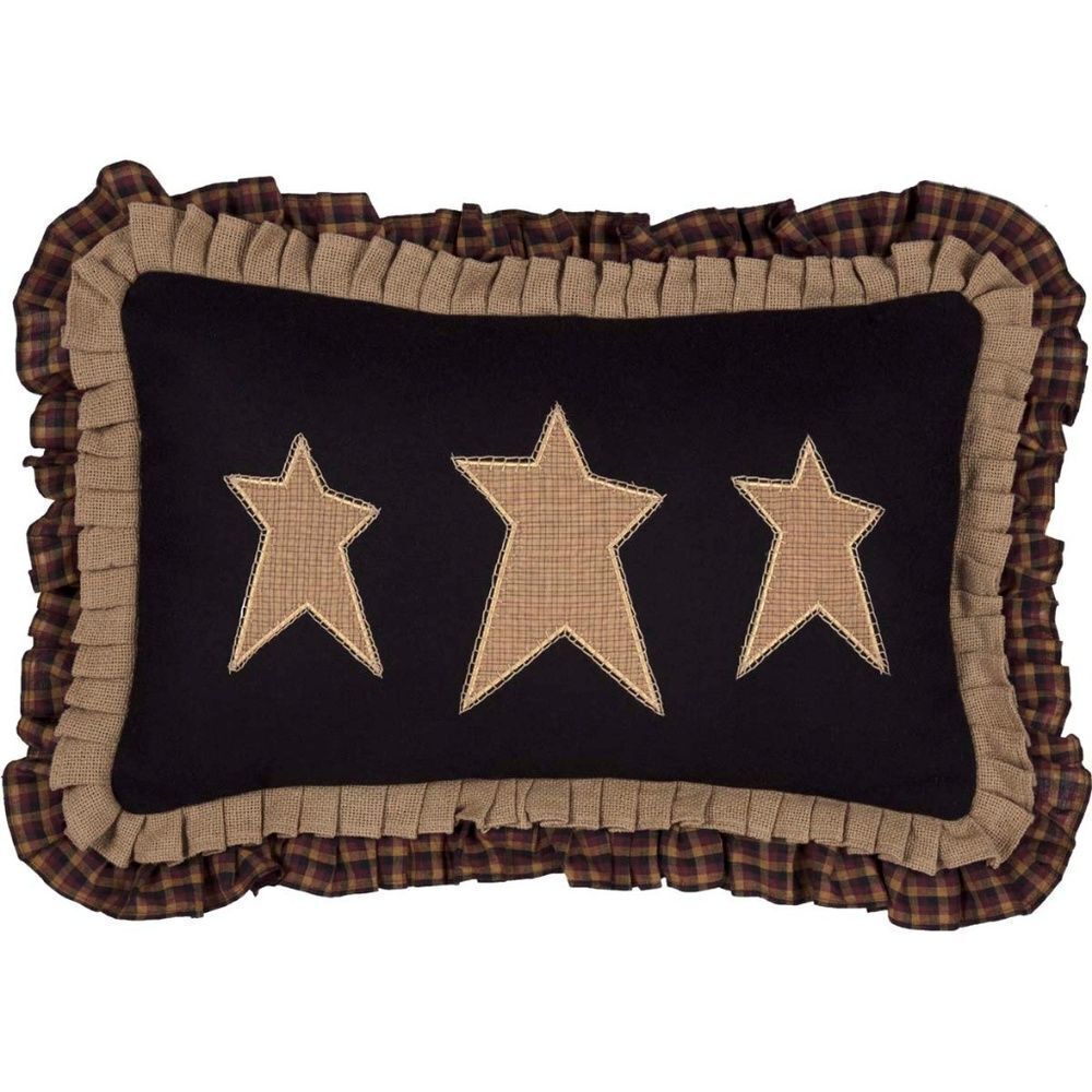 Primitive Star Large Ruffled Throw Pillow - Picture 2 of 3